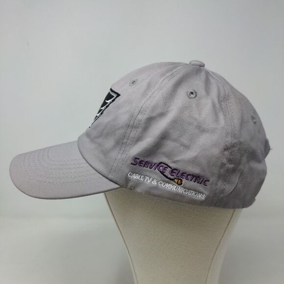 Unbranded Men's Slideback Hat Gray Adjustable 100% Cotton Embroidered Logo - Picture 3 of 8
